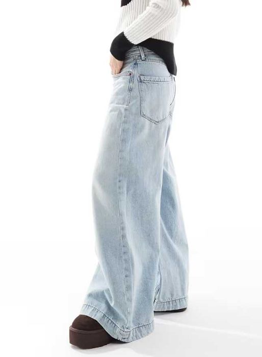 Джинси широкі Stradivarius wide lag 44 42 розмір