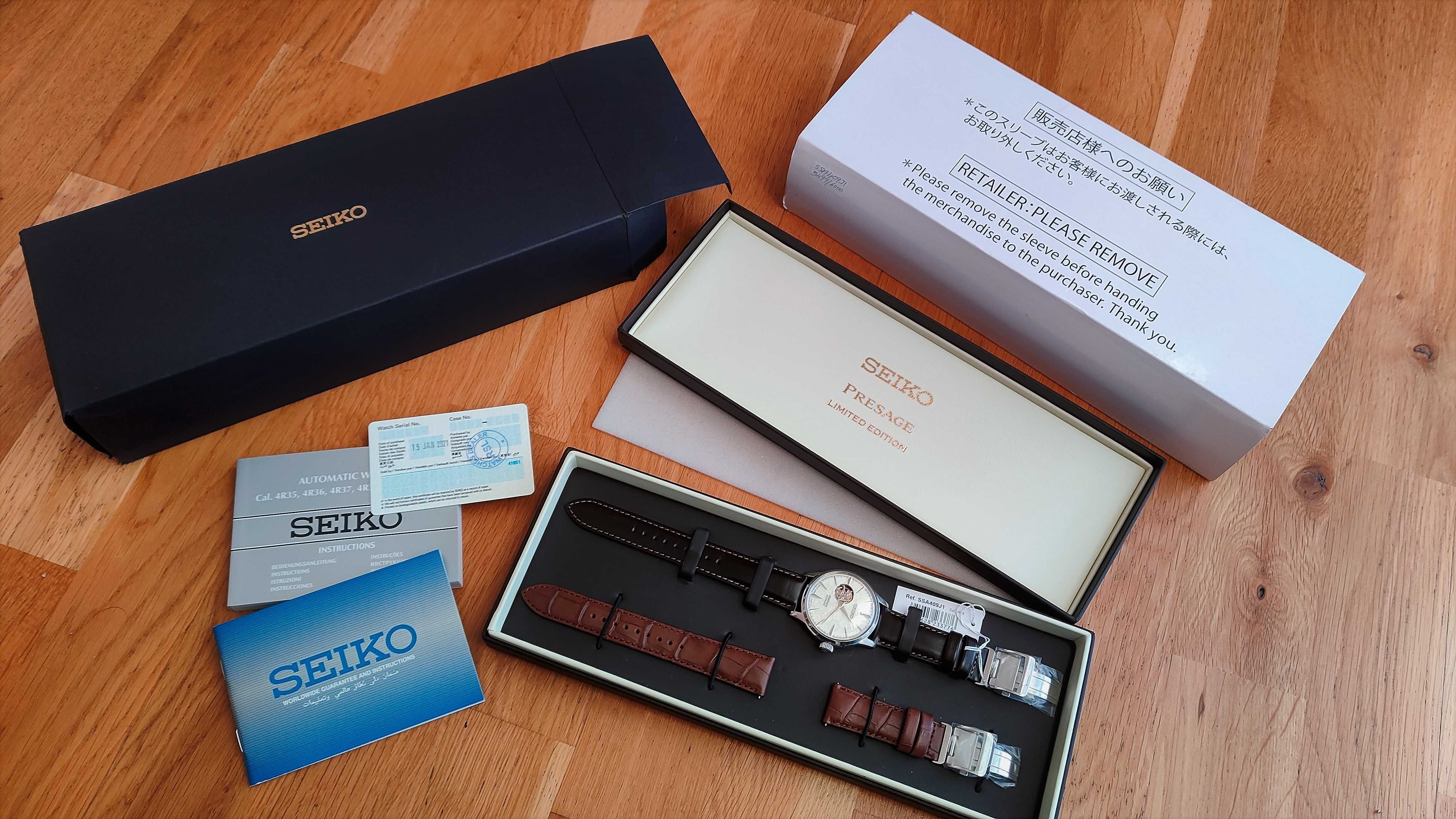 Seiko Presage SSA409J1 Star Bar Honeycomb, męski, nowy Limited Edition