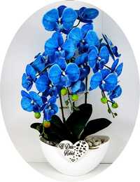 Niebieski Sztuczny Storczyk Idealny Prezent Na Dzień Kobiet Magnolit