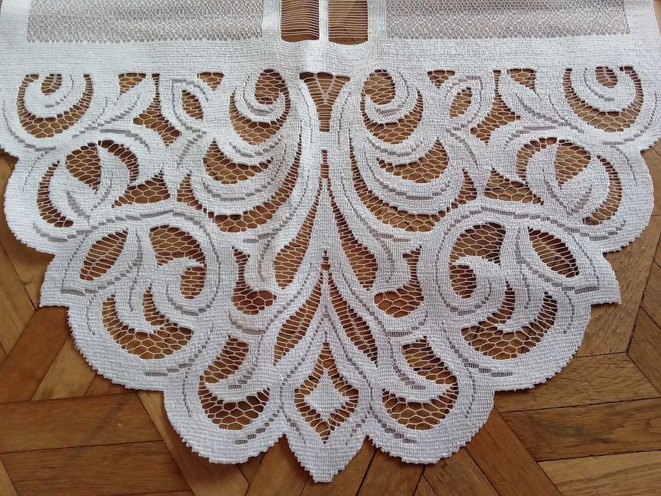 Firanki panelowe żakardowe białe 60x160 cm.