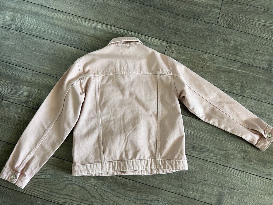 Джинсовая пудровая куртка Mango р. XS 164