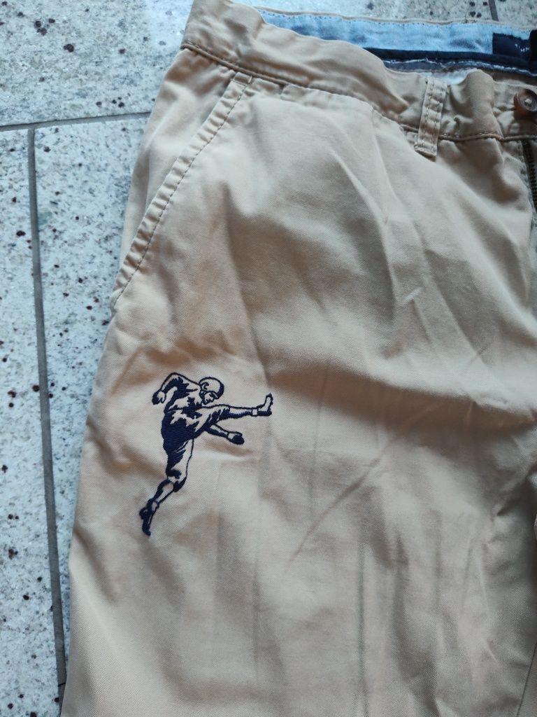 Beżowe Chino Spodnie Tommy Hilfiger Slim Fit 33x30 super stan