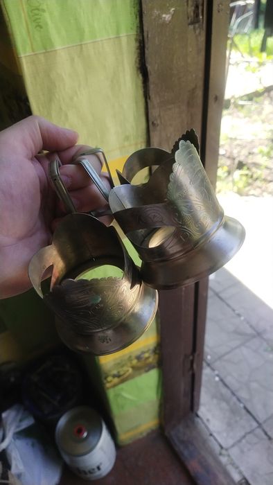 Підстаканики вінтажні металеві 3 шт