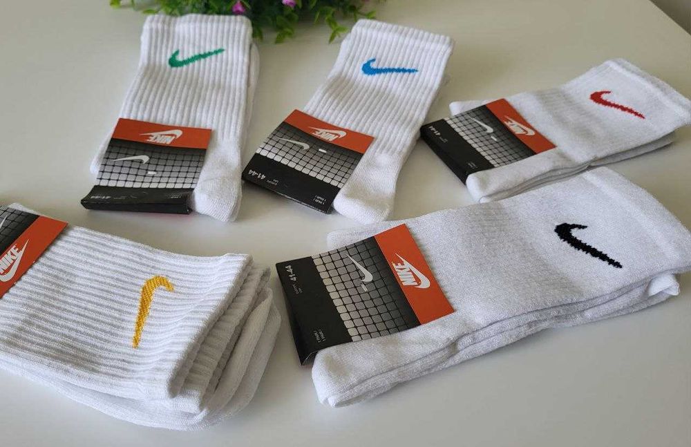 Шкарпетки чоловічі високі найк носки мужские Nike білі