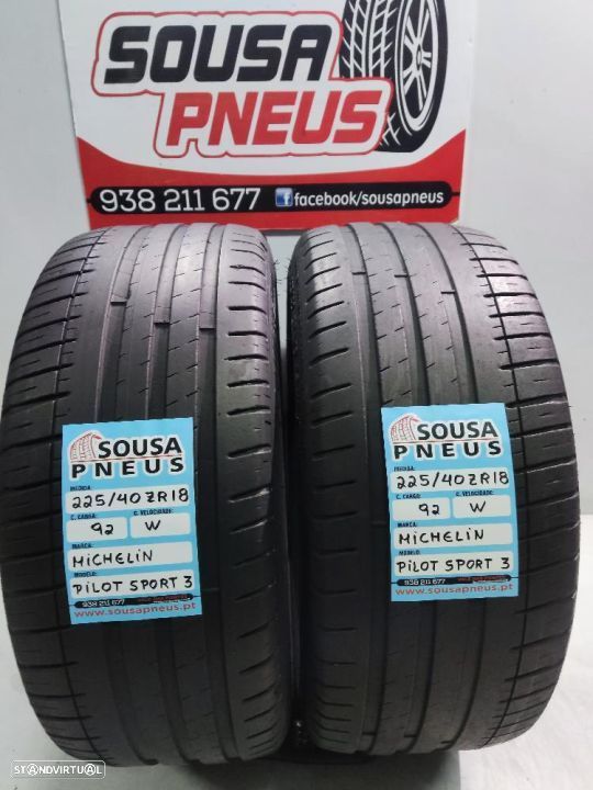 2 pneus semi novos 225-40r18 michelin - oferta dos portes 100 EUROS