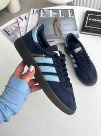 Кроссовки Adidas Spezial Handball Blue синие Адидас кеды низкие