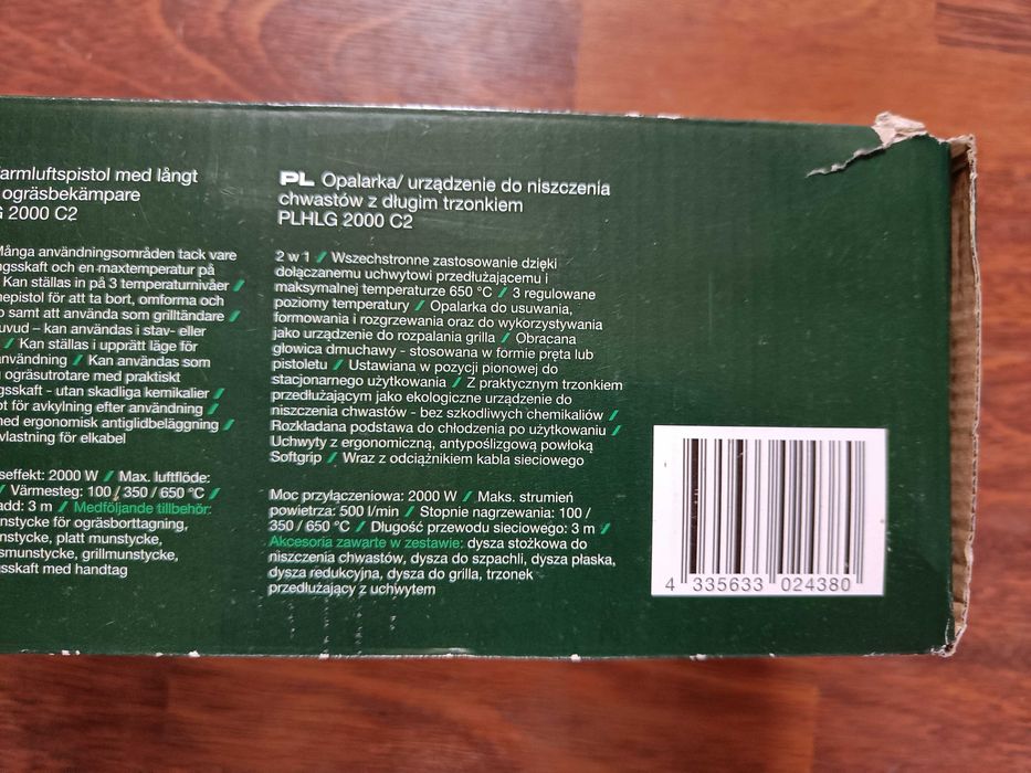 NOWA Wypalarka do chwastów opalarka zapalarka do grilla PARKSIDE