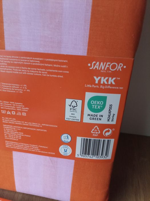 Pościel 5 elementów bawełna 100% Smukee komplet pościeli w pasy