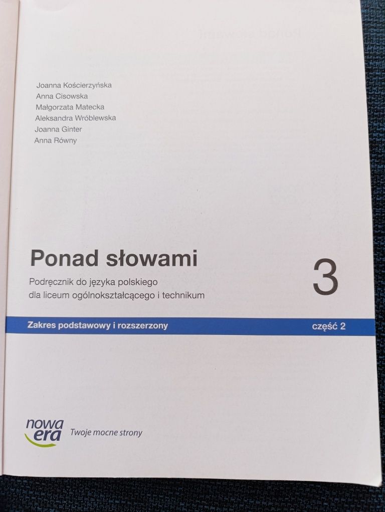 Podręcznik do języka polskiego dla liceum i technikum