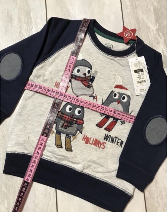 Новорічна дитяча кофта светр некст next 2-4/7-8 р