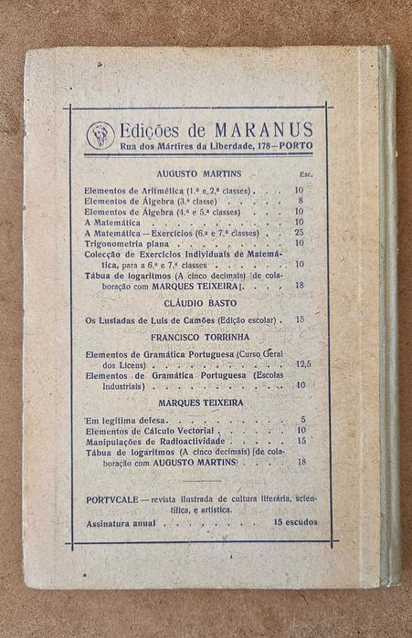 Mecânica Racional Elementar - Marques Teixeira (livro antigo, vintage)