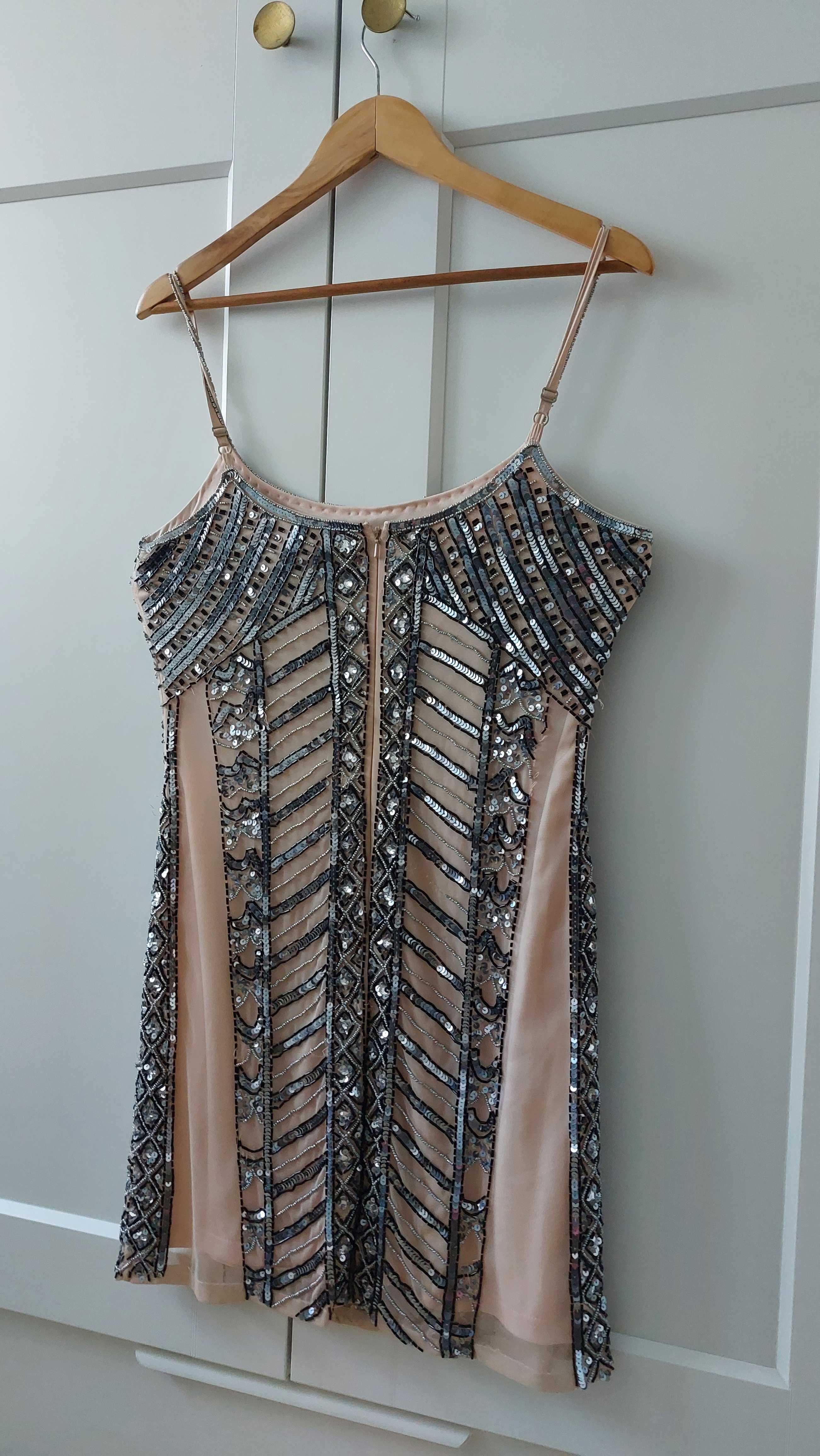sukienka cekiny latina wesele ślub dress elegancka bal koktajlowa