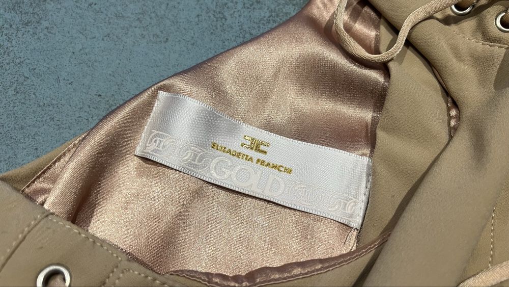 Elisabetta Franchi oryginalna sznurowana mini sukienka XS