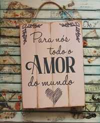 Quadro decorativo com frase