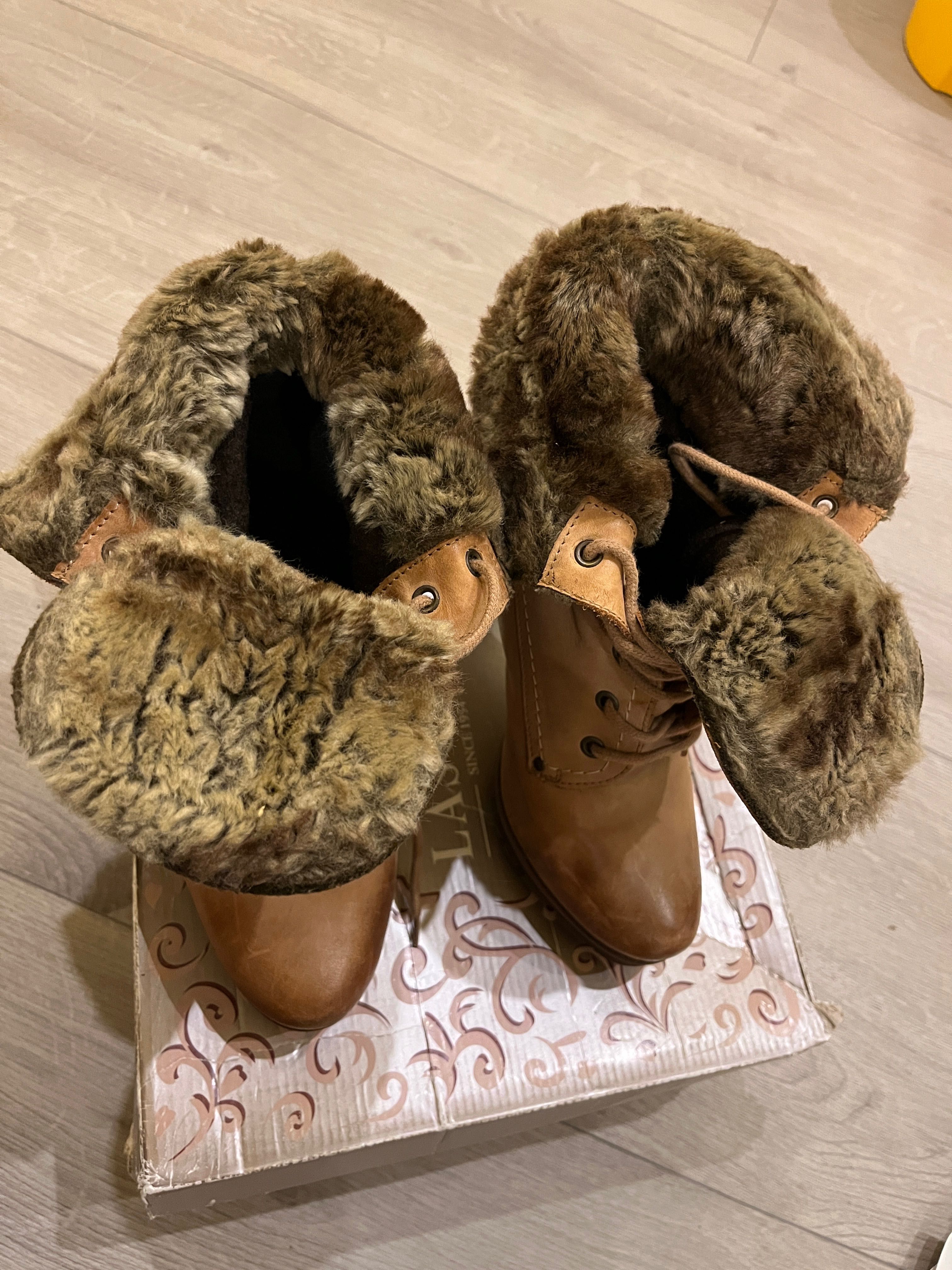Lasocki Botki camel roz 37