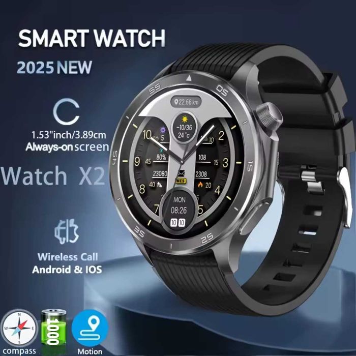 Смарт часы: DT WATCH X2. NFC.GPS. 1000mAh.Compass.