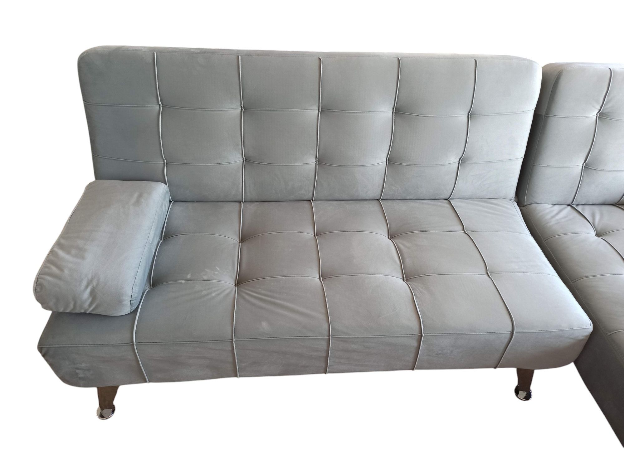 Sofá cama 3 lugares 198x146 em veludo