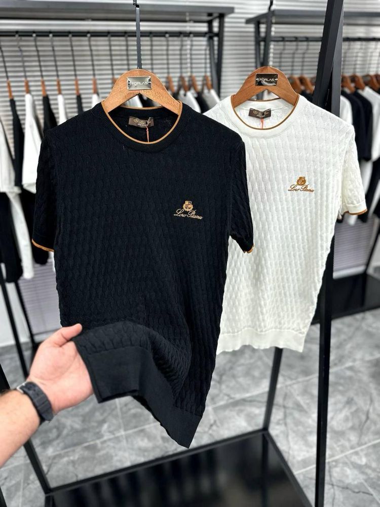Футболка Loro Piana чоловіча трикотаж, футболка лоро піана трикотаж