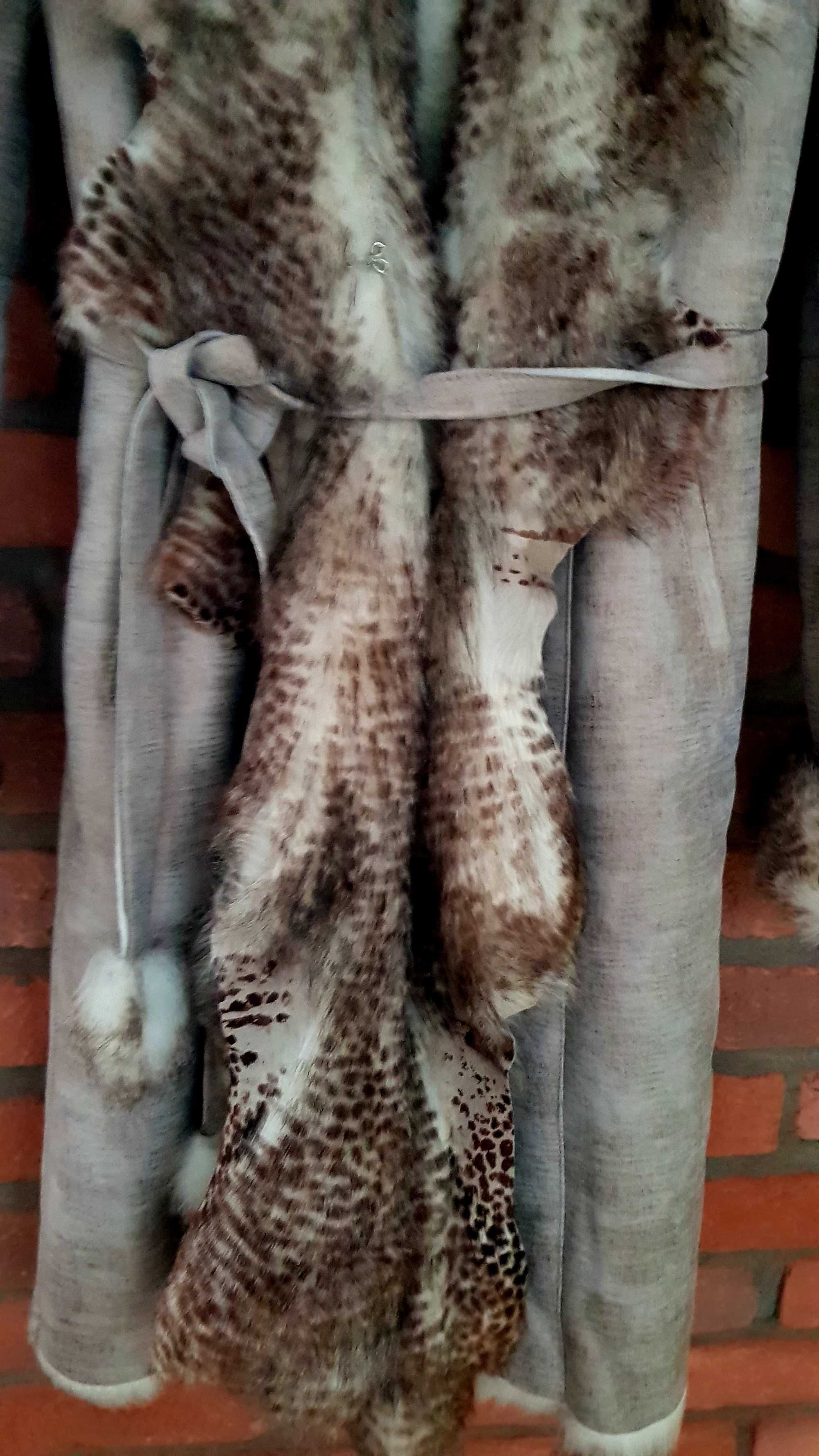 kożuszek kurtka zimowa futerko naturalna skórzana damska damski