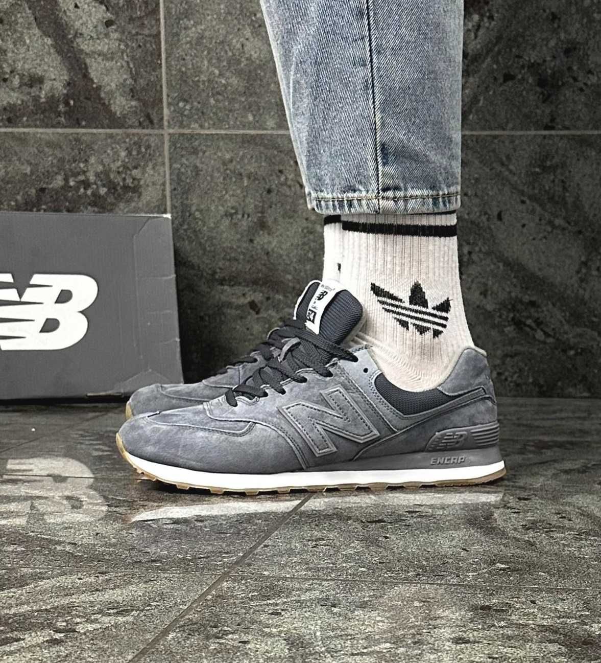 Кроссовки Нью Баланс мужские замшевые серые New Balance сірі