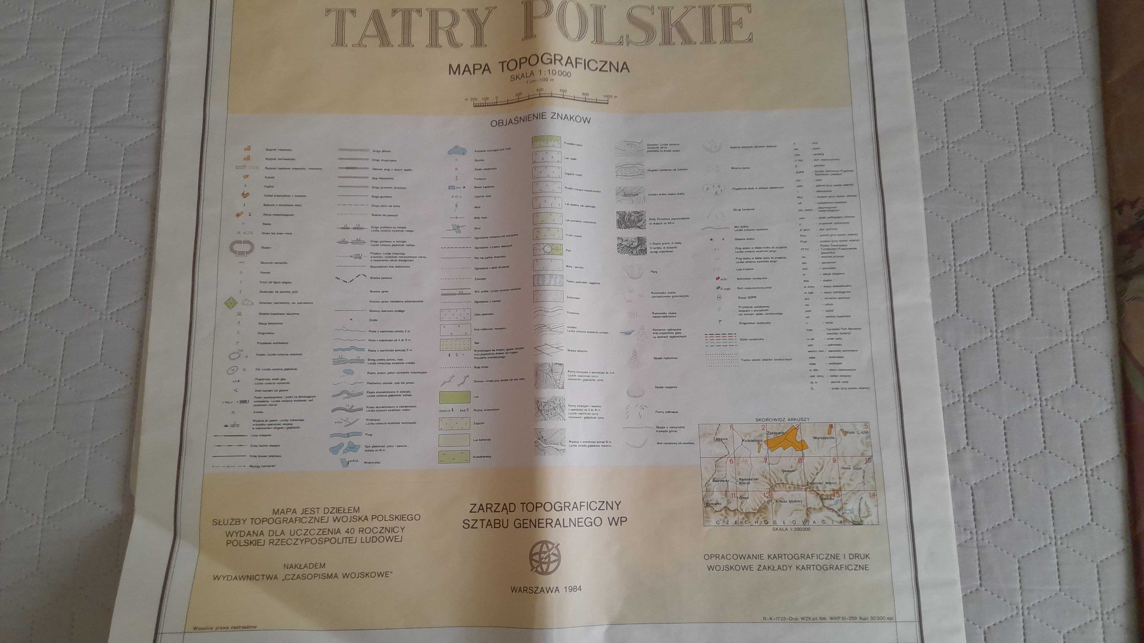 Tatry polskie : mapy topograficzne
