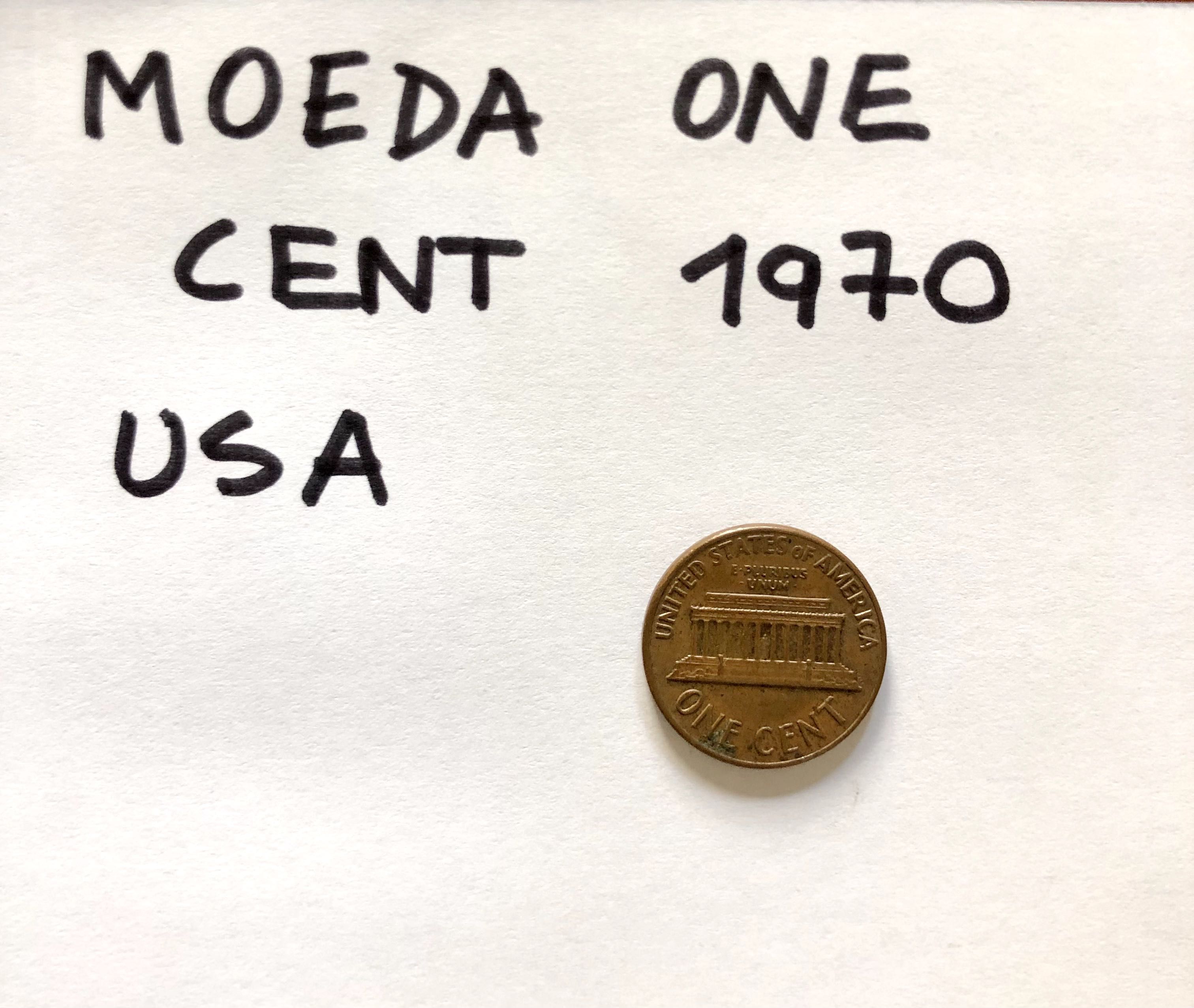 Moeda One Cent 1970 Estados Unidos da América