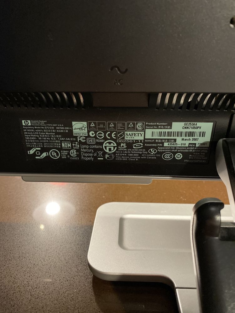Vendo monitor LCD HP