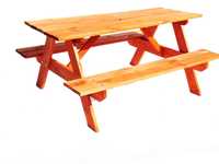 Drewniany stolik + ŁAWKI DLA DZIECI ! DUŻY ! SUPER CENA !