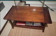 Mesa estilo oriental madeira folhada