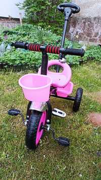 Велосипед триколісний з ручкою 1-3 роки рожевий
