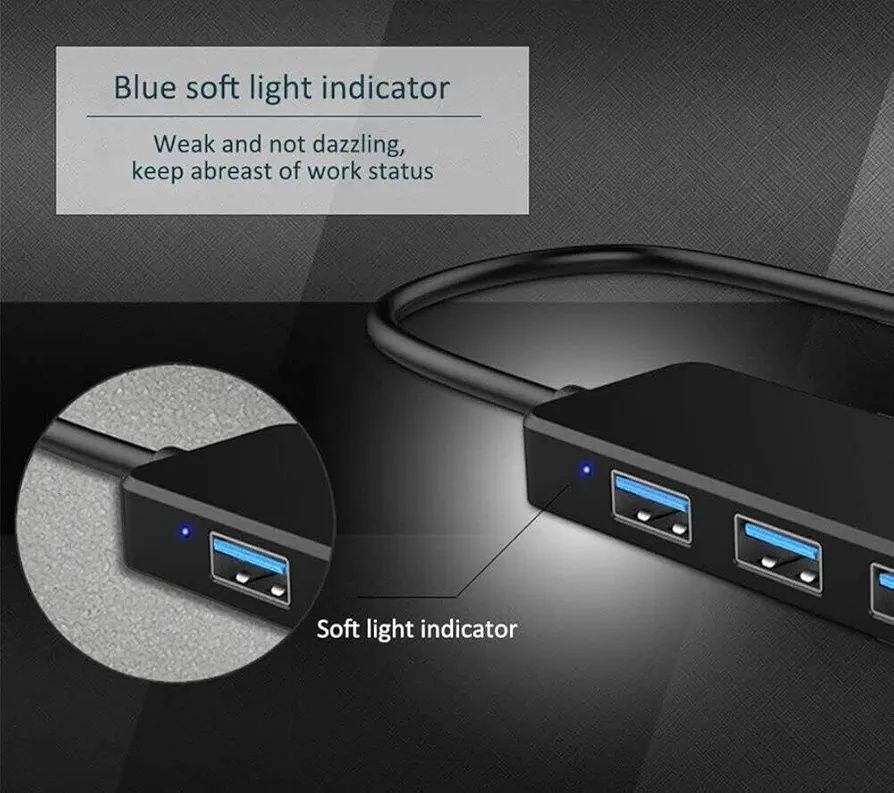 Rozdzielacz ,koncentrator USB, 4 porty USB 3.0 AKWOR