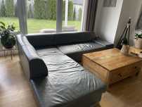 Sofa naroznik kanapa z naturalnej skory