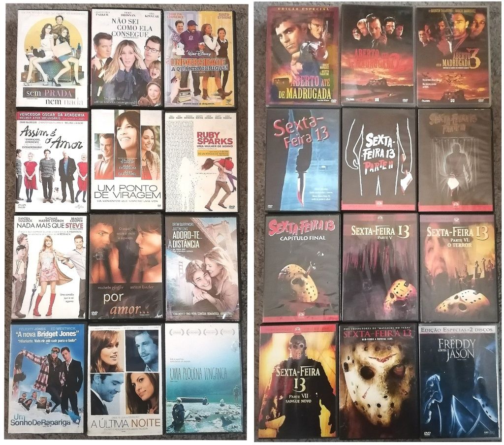 LOTE de 219 DVD's Originais / Terror / Comédia / Romance (LOTE 47)