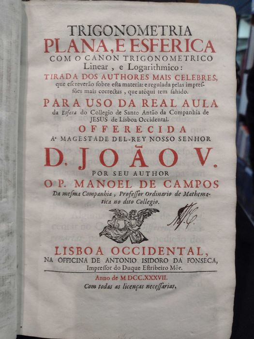 Trigonometria Plana, e Esférica - Manoel de Campos 1737
