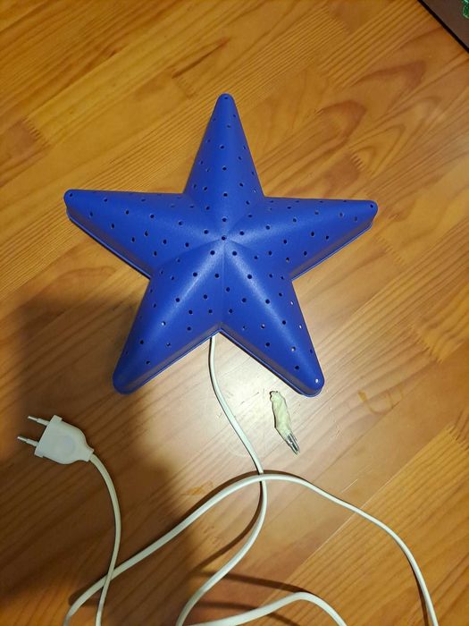 Candeeiro de parede estrela azul criança