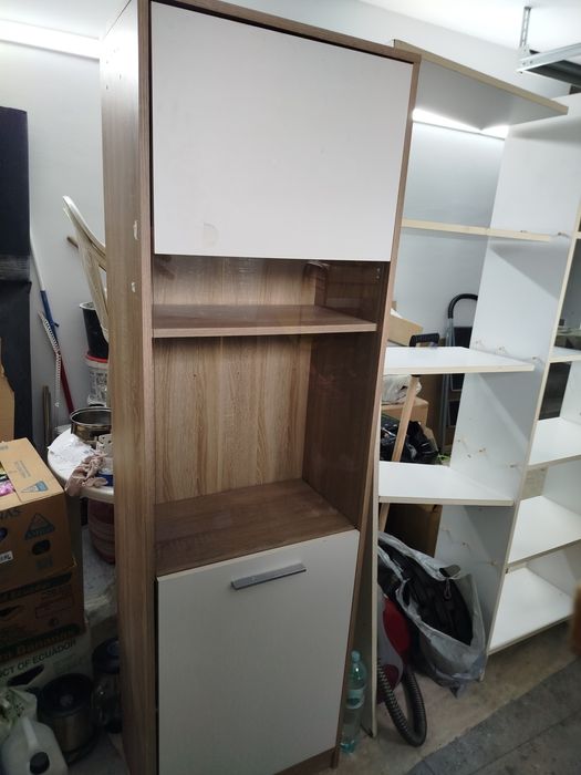 Witryna dąb sonoma plus biały