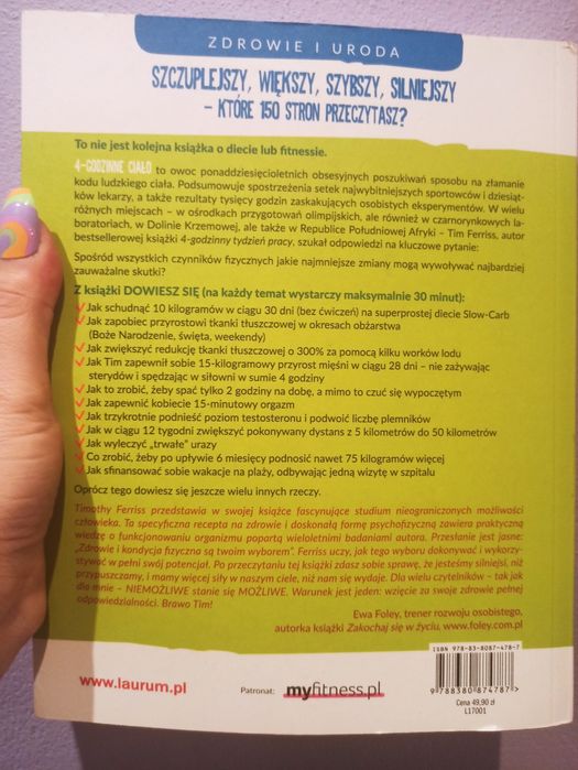 Książka 4-godzinne ciało Timothy Ferriss. Hit!!
