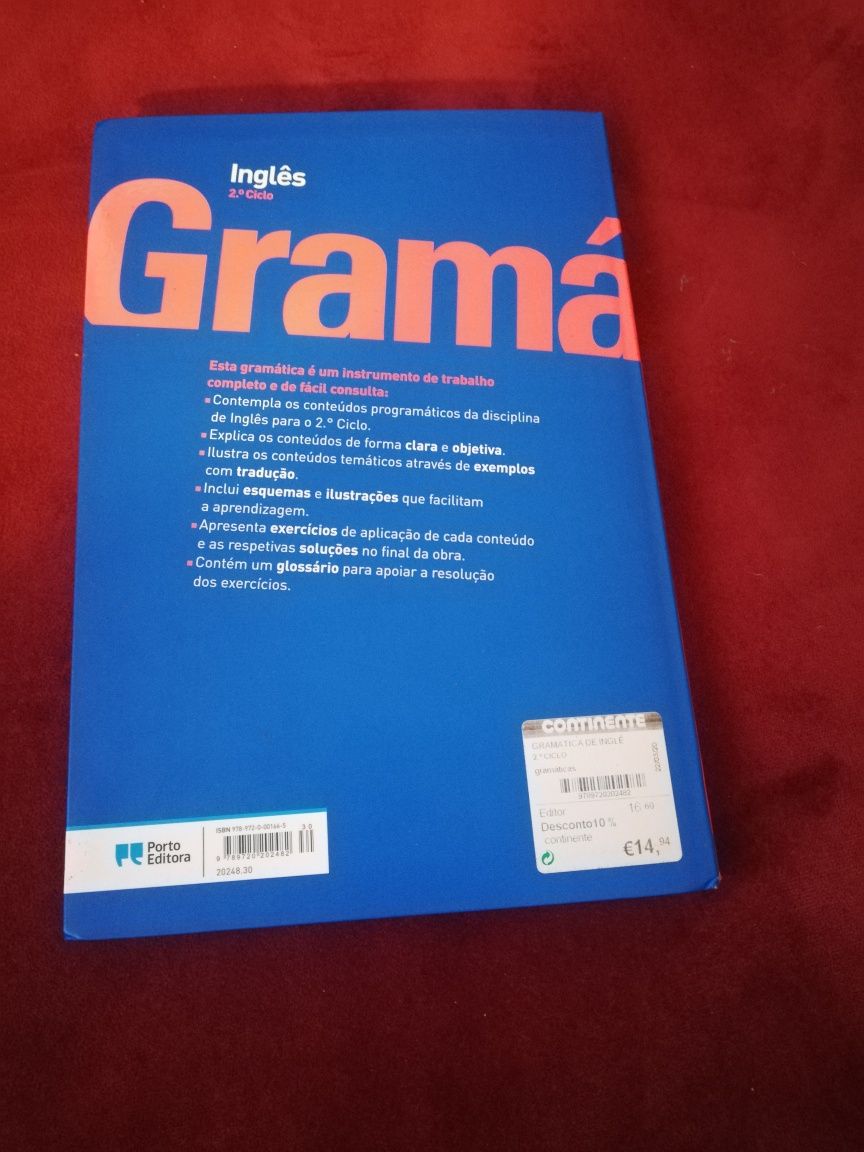 Gramática de português, francês, inglês