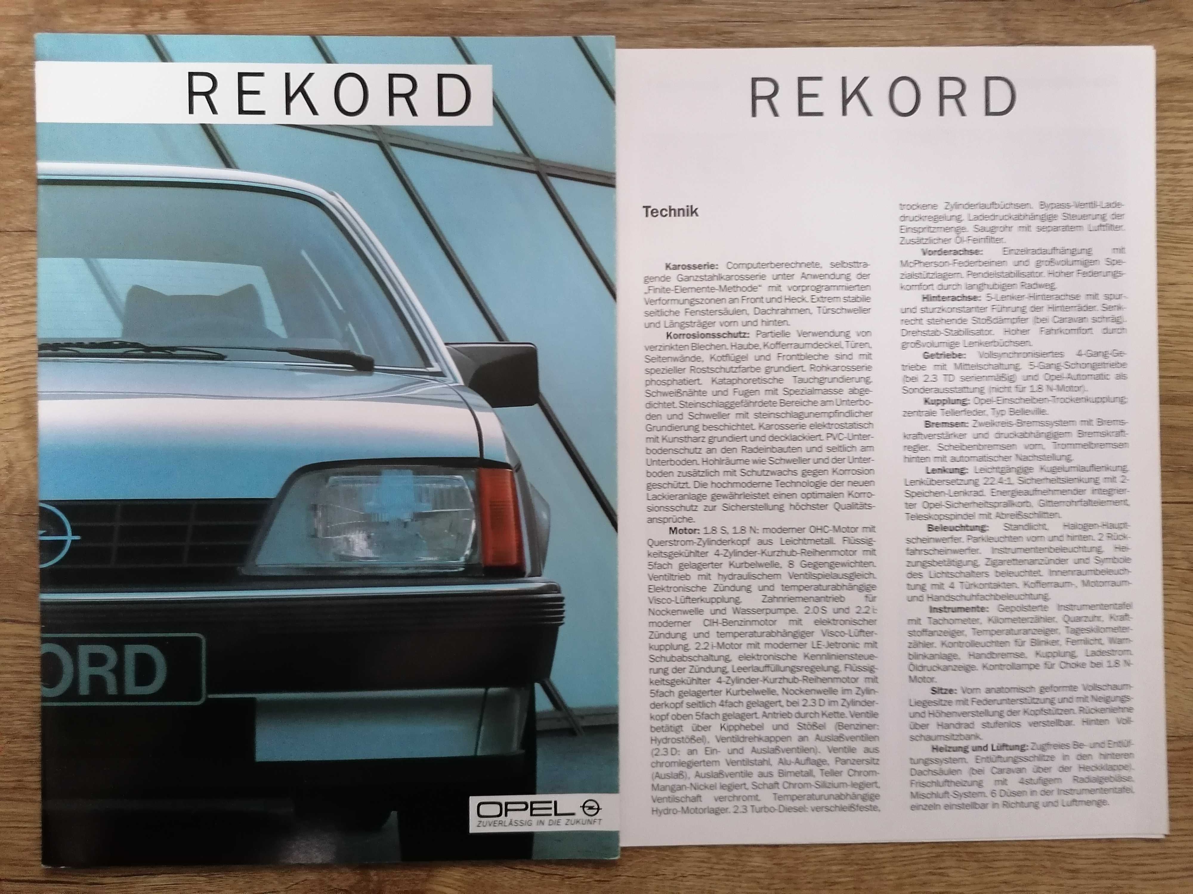 Prospekt Opel Rekord