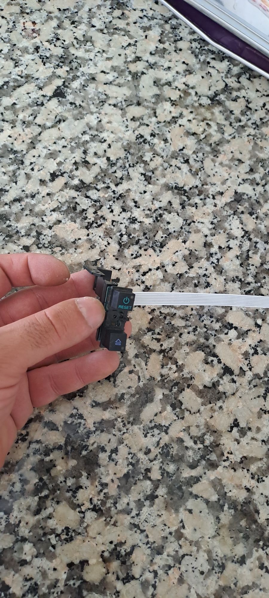Placa ligar e reset + cabo flat ps2 fat modelo 3000x