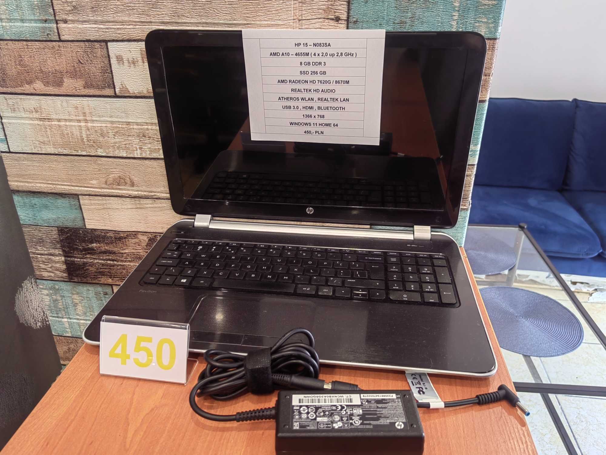 HP 15 AMD A10 256SSD Windows 11