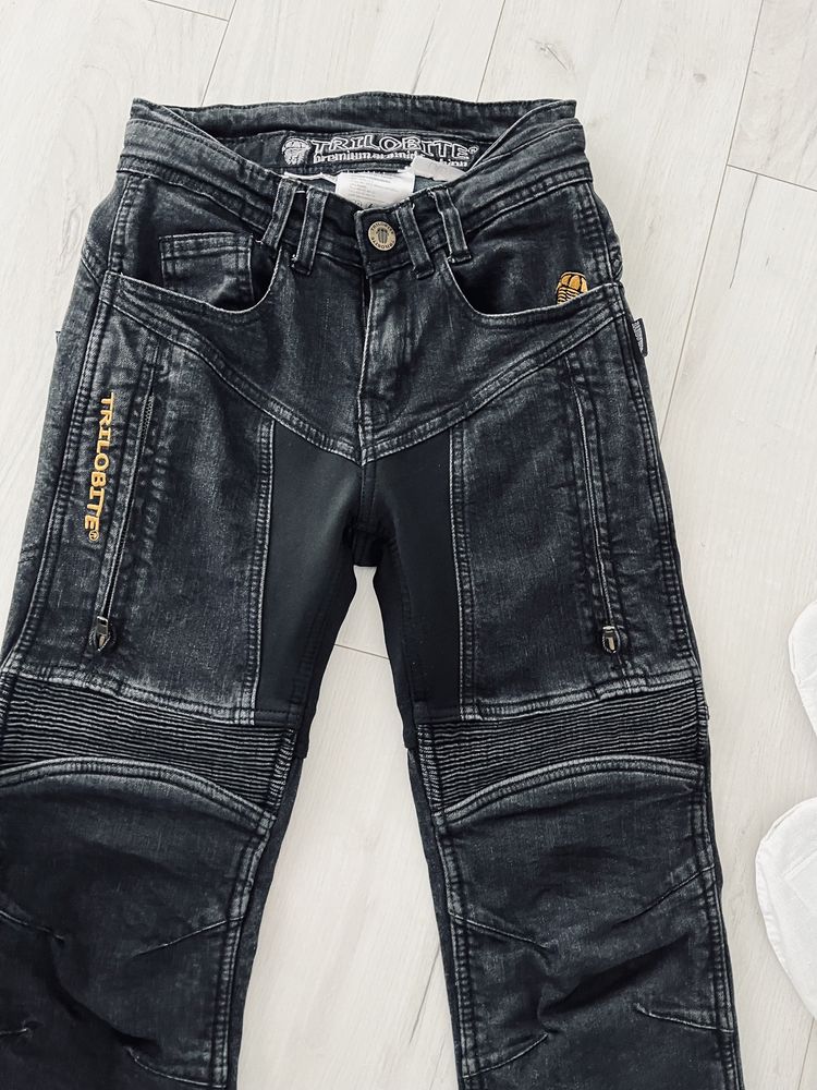 Damskie spodnie motocyklowe jeansowe TRILOBITE roz EU 42 US 26