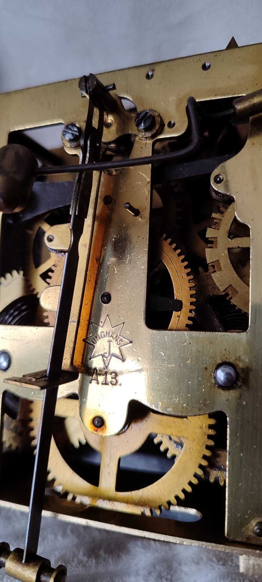 380 Zegar wiszący mechaniczny Junghans 1913 rok antyk