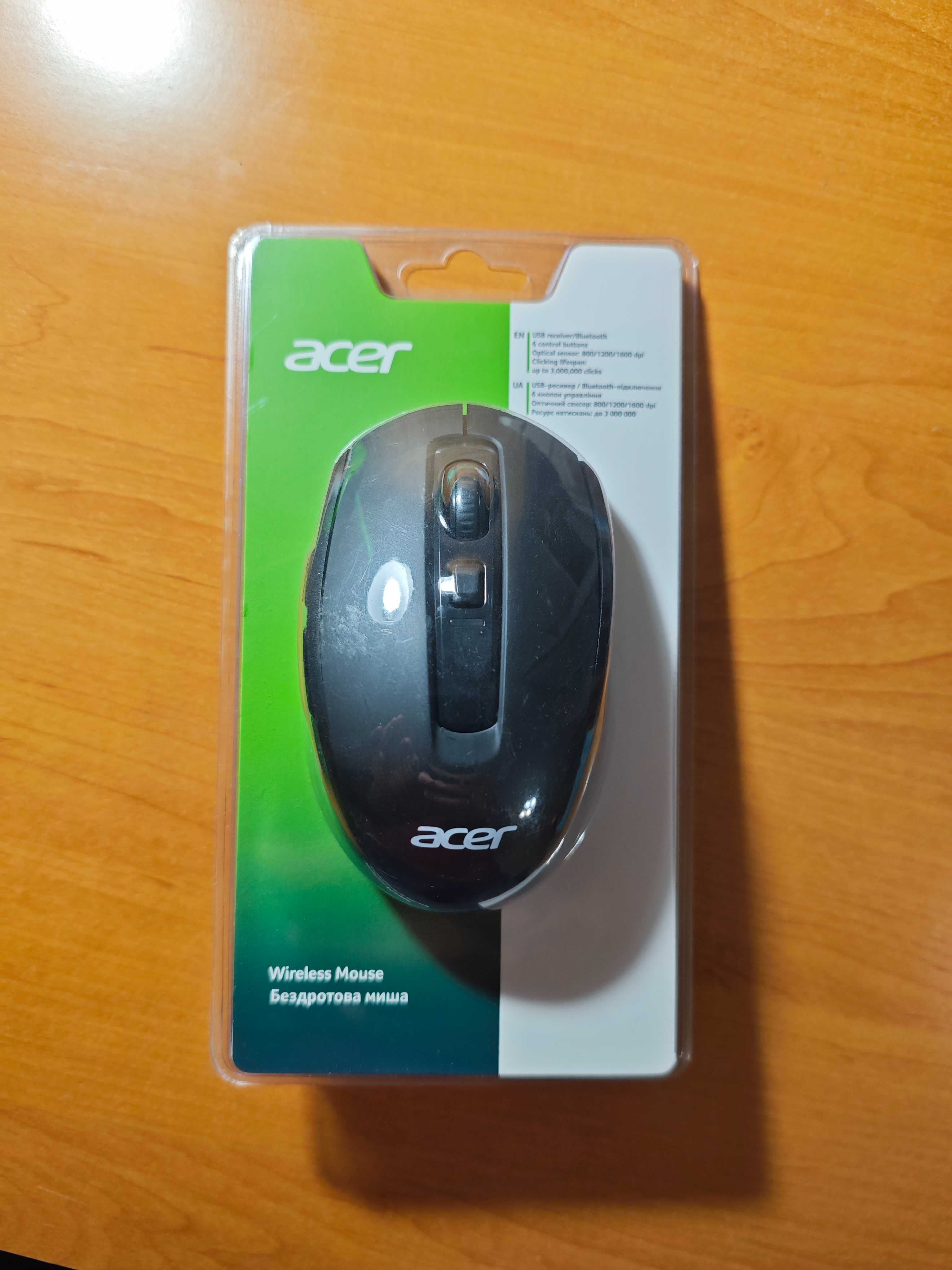 Мишка Acer OMR070 Wireless/Bluetooth Black