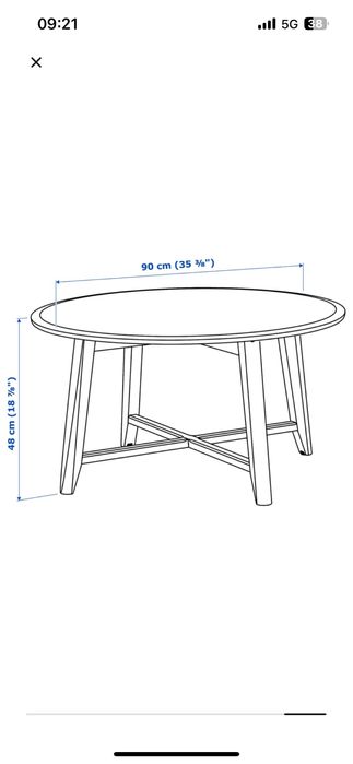 Stolik kawowy Kragsta NOWY z Ikea