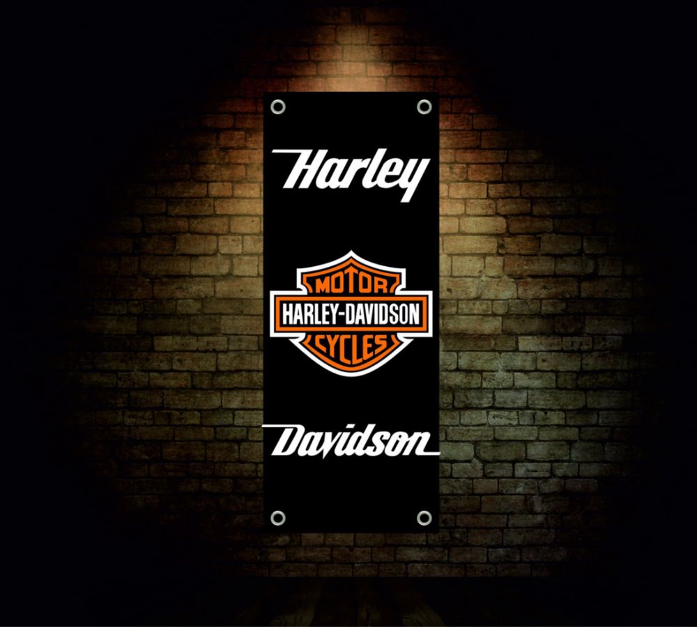 Baner plandeka 150x60cm Harley-Davidson zaoczkowany
