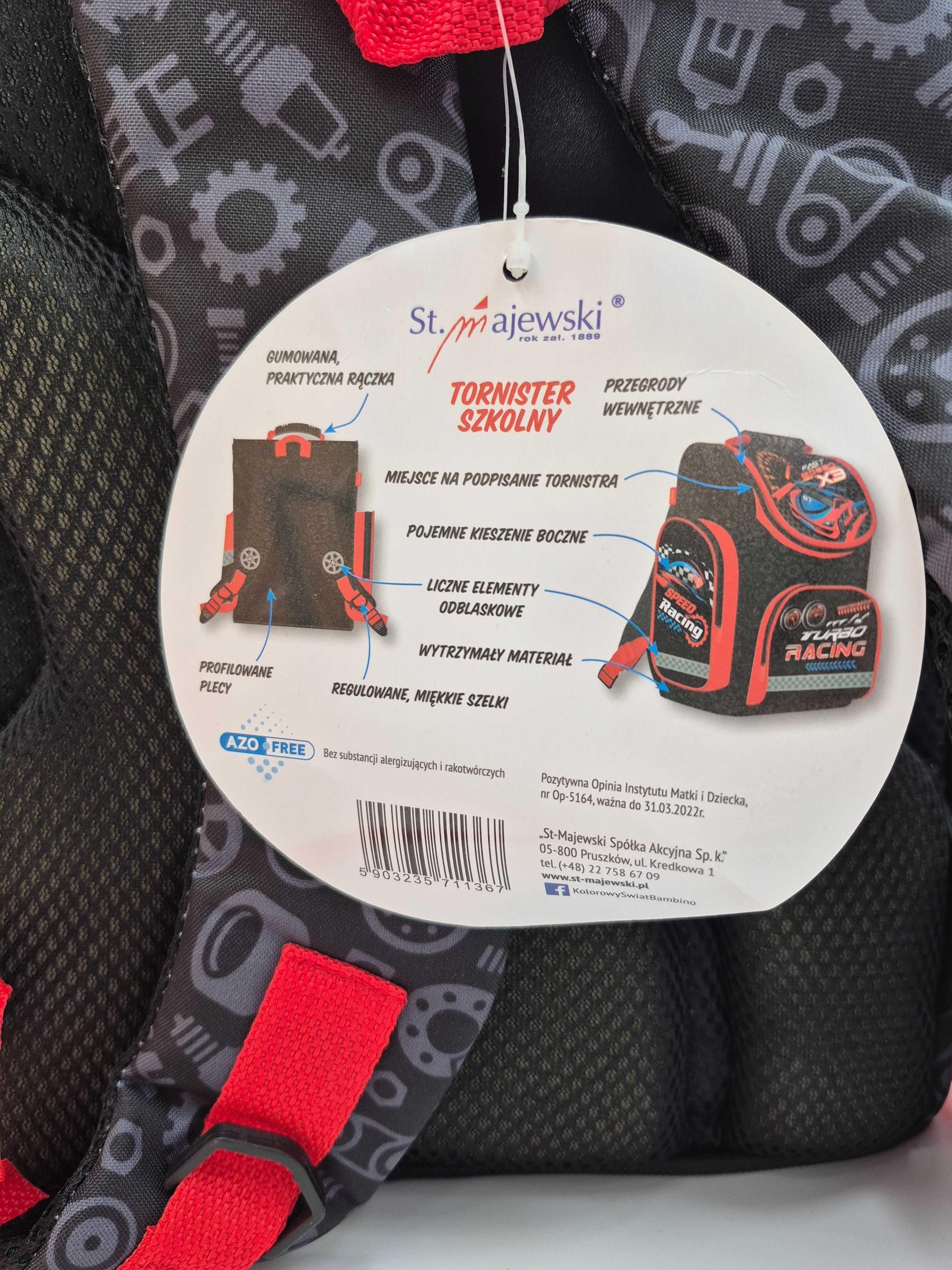 Tornister St. Majewski Turbo Racing 711367 dla chłopca