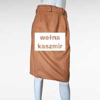Vintage Spódniczka Brązowa Wełna Kaszmir Marki Flick Aktuell