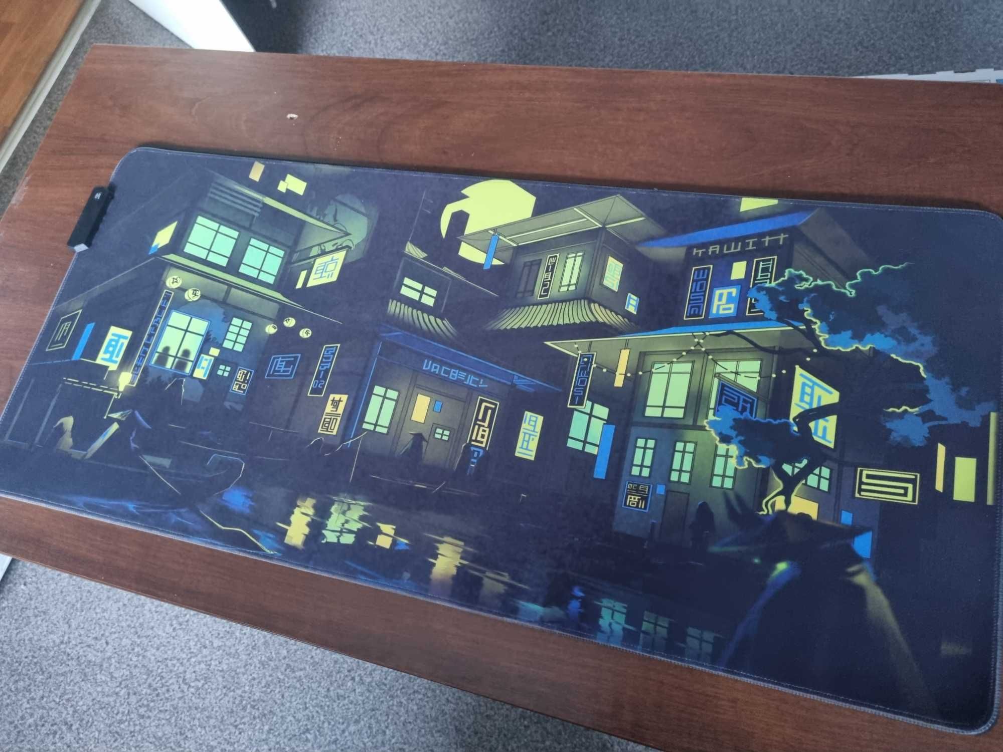 Podkładka gamingowa Japan Neon RGB Deskmat XXL