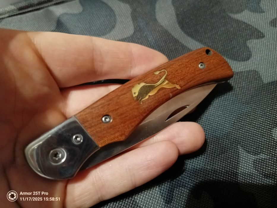 Nóż składany scyzoryk damast kozik kolekcja prezent